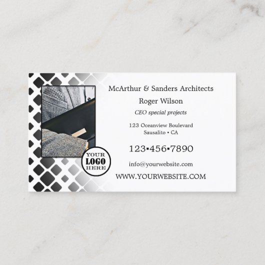 Logo-Architektur für Ihre Fotos Visitenkarte (Rückseite)