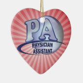 LOGO-ARZT-ASSISTENT PAS BLAUER KERAMIK ORNAMENT (Rechts)