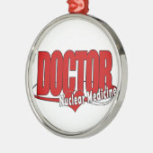 LOGO-ARZT NUKLEAR SILBERNES ORNAMENT (Links)