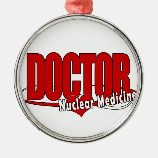 LOGO-ARZT NUKLEAR SILBERNES ORNAMENT (Vorne)