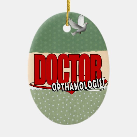 LOGO-ARZT OPTHAMOLOGIST KERAMIK ORNAMENT (Vorne)