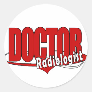 LOGO-ARZT-RADIOLOGIST RUNDER AUFKLEBER
