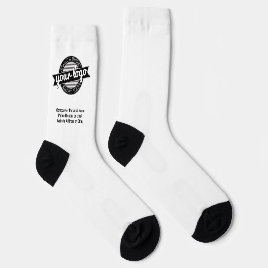 Logo auf "Calf for Business"-Branding in Weiß hinz Socken (Rechts)