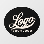 Logo auf dem schwarzen Vinyl-Oval, Firmenmarke Bus Fensteraufkleber (Blatt)