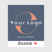 Logo auf dem Vinyl Square Business Blue Water Flas Aufkleber (Blatt)