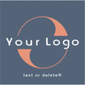 Logo auf dem Vinyl Square Business Blue Water Flas Aufkleber (Vorderseite)