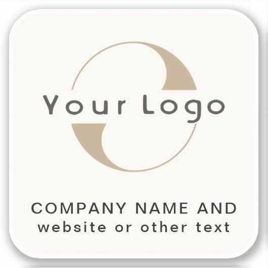 Logo auf dem weißen Quadrat Notebook-Business Viny Aufkleber (Vorderseite)