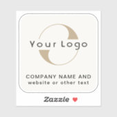 Logo auf dem weißen Quadrat Notebook-Business Viny Aufkleber (Blatt)