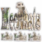 Logo auf den Meerkats-Bildern Aufkleber (Vorderseite)