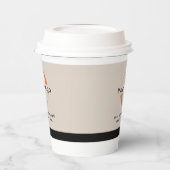 Logo auf der Ligh Tan + Black Text Company Busines Pappbecher (Links)