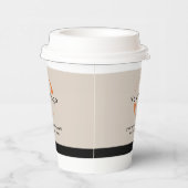 Logo auf der Ligh Tan + Black Text Company Busines Pappbecher (Rechts)