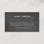 Logo auf der schwarzen Hauptplatine mit weißer Tin Visitenkarte (Rückseite)