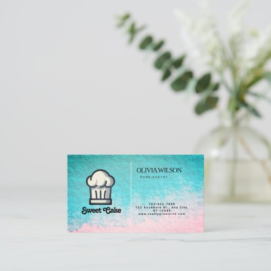 Logo auf der Seite des Single für die Wasserfarbe Visitenkarte (Stehend Vorderseite)