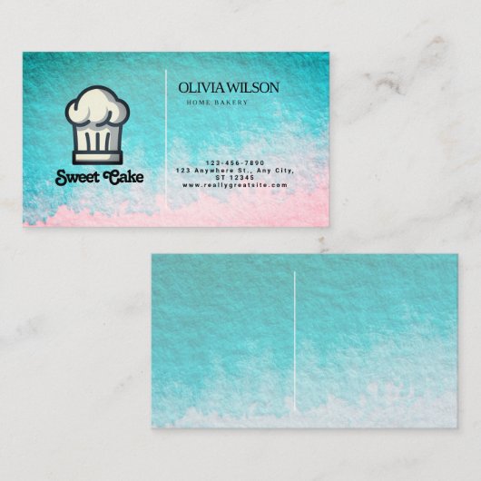 Logo auf der Seite des Single für die Wasserfarbe  Visitenkarte (Vorne/Hinten)