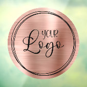 Logo auf drei Schwarzen Ringen mit Rose Gold Foil Fensteraufkleber (Blatt 3)