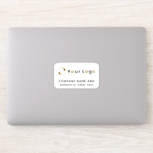 Logo auf Off white Rechteck Notebook Business Viny Aufkleber