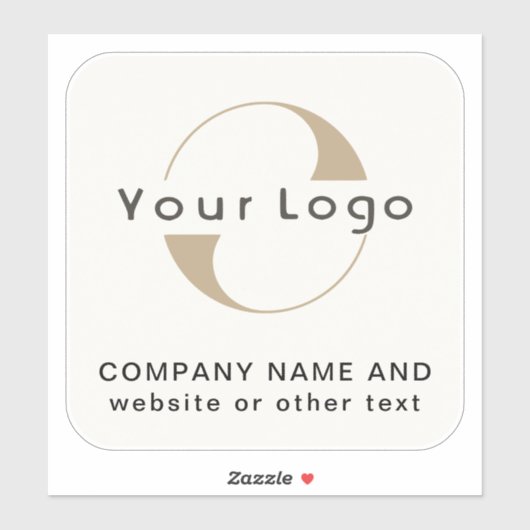 Logo auf Off white Square Cooler Business Vinyl St Aufkleber (Blatt)