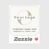 Logo auf Off white Square Phone Business Vinyl Sti Aufkleber (Blatt)
