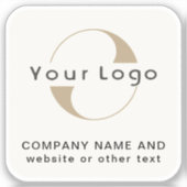 Logo auf Off white Square Phone Business Vinyl Sti Aufkleber (Vorderseite)