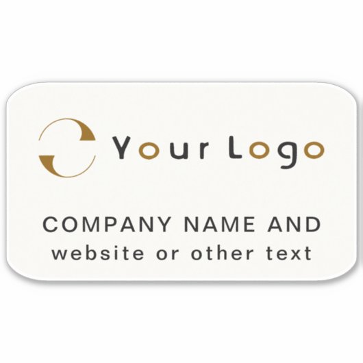 Logo auf weißem Rechteck Cooler Business Vinyl Aufkleber (Vorderseite)