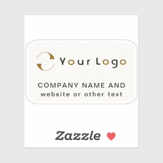 Logo auf weißem Rechteck, Flaschenkopfdruck - Viny Aufkleber (Blatt)