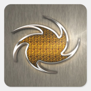 Logo-Aufkleber 3D-Effekt  Quadratischer Aufkleber