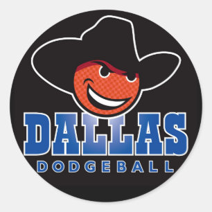 Logo-Aufkleber Dallas Dodgeball Runder Aufkleber