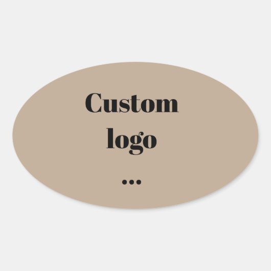 Logo-Aufkleber, die Ihr Logo ersetzen Ovaler Aufkleber (Vorderseite)