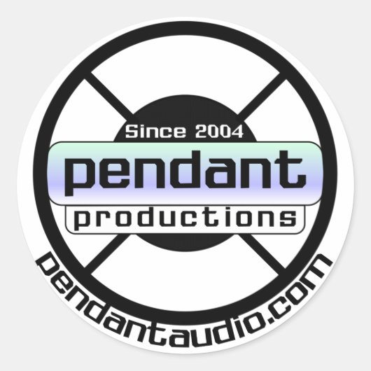 Logo-Aufkleber für Anhänger Runder Aufkleber (Vorderseite)