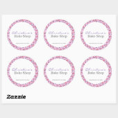 Logo-Aufkleber für Bäckerei VINTAG Runder Aufkleber (Blatt)