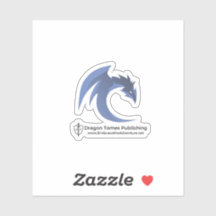 Logo-Aufkleber für blaue Drachen