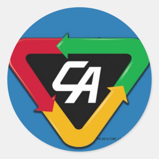 Logo-Aufkleber für Captain-Aktion Runder Aufkleber (Vorderseite)