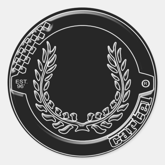Logo-Aufkleber für Chrome-Kartell Runder Aufkleber (Vorderseite)