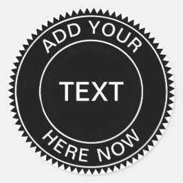 Logo-Aufkleber für coole Hipster Runder Aufkleber