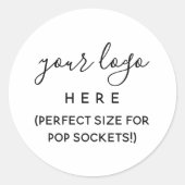 Logo-Aufkleber für das benutzerdefinierte Branding Runder Aufkleber (Vorderseite)