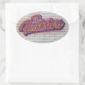 Logo-Aufkleber für das Hucksters-Band Ovaler Aufkleber (Tasche)