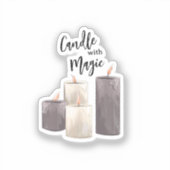 Logo-Aufkleber für das Kerzengeschäft Aufkleber (Vorderseite)