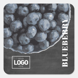 Logo-Aufkleber für das Produkt-Brandy Blueberry Quadratischer Aufkleber