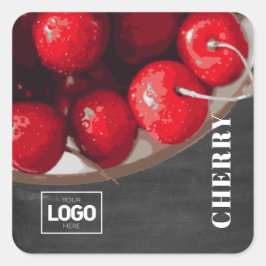 Logo-Aufkleber für das Produkt-Brandy Cherry Quadratischer Aufkleber