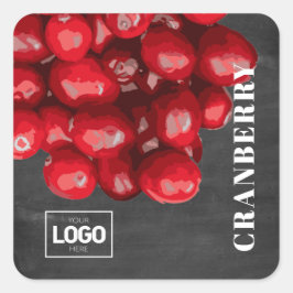 Logo-Aufkleber für das Produkt-Brandy Cranberry Quadratischer Aufkleber