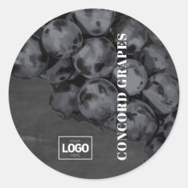 Logo-Aufkleber für das Produkt-Brandy-Koncord-Trau Runder Aufkleber
