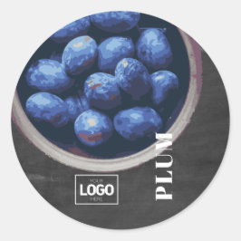 Logo-Aufkleber für das Produkt-Brandy-Plum Runder Aufkleber