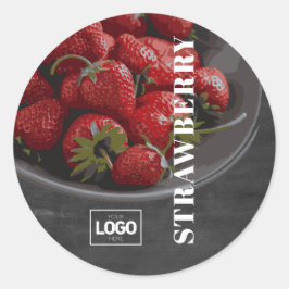 Logo-Aufkleber für das Produkt-Brandy Strawberry Runder Aufkleber