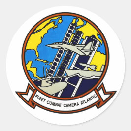 Logo-Aufkleber für die Fleet Combat Camera Atlanti Runder Aufkleber
