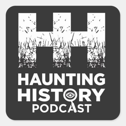 Logo-Aufkleber für die schwarze Tür Quadratischer Aufkleber (Vorderseite)