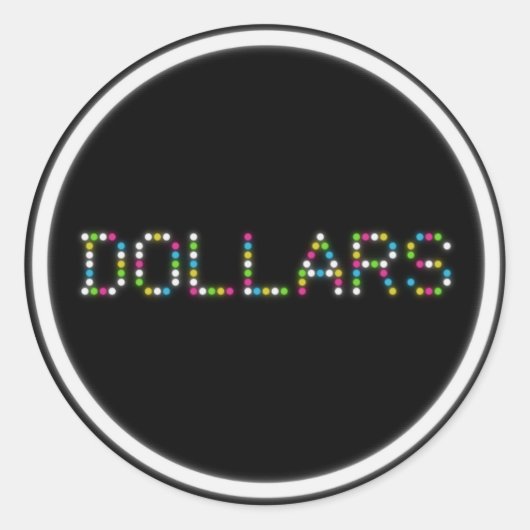 Logo-Aufkleber für Dollars Runder Aufkleber (Vorderseite)