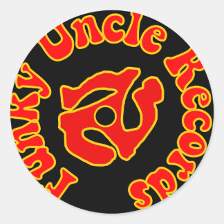 Logo-Aufkleber für Funky Uncle Platten Runder Aufkleber