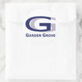 Logo-Aufkleber für Garden Grove Runder Aufkleber (Tasche)