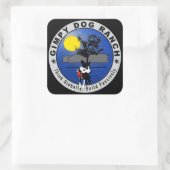 Logo-Aufkleber für Gimpy Dog Ranch Quadratischer Aufkleber (Tasche)