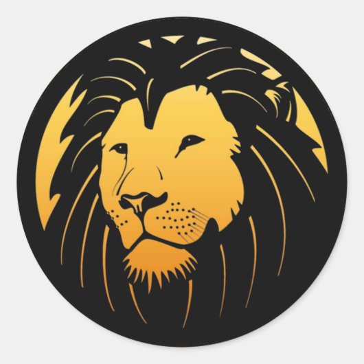 Logo-Aufkleber für Golden Lion Runder Aufkleber (Vorderseite)